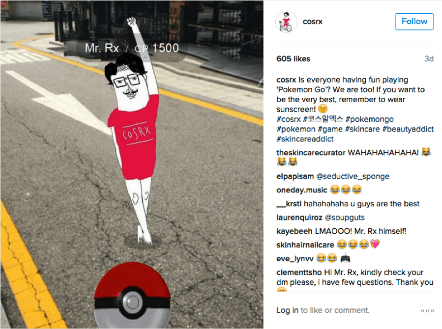 COSRXs Instagram used Pokémon Go to remind people to wear their sunscreen on hot summer days | Evok Advertising COSRXs Instagram used Pokémon Go to remind people to wear their sunscreen on hot summer days