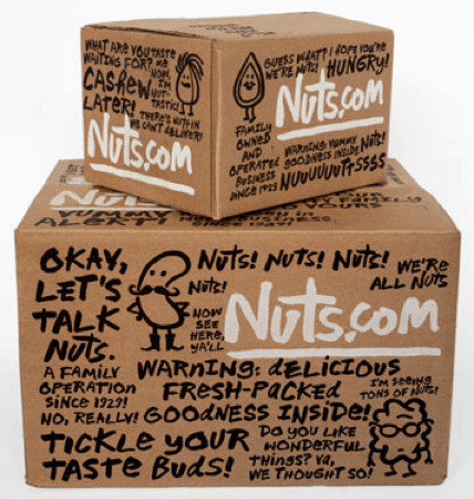 nutscom packaging | Evok Advertising nutscom shipping packaging